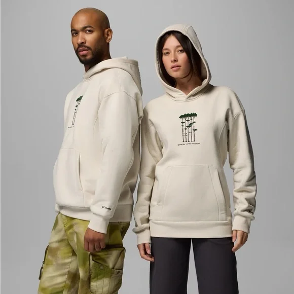 columbia star wars endor trees off white cream hoodie hooded pullover sweatshirt